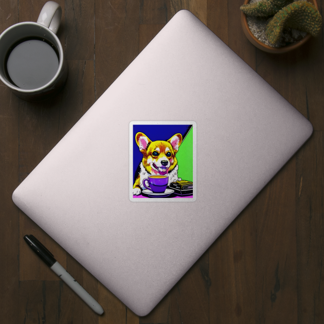 Corgi And Coffee by Megaluxe 